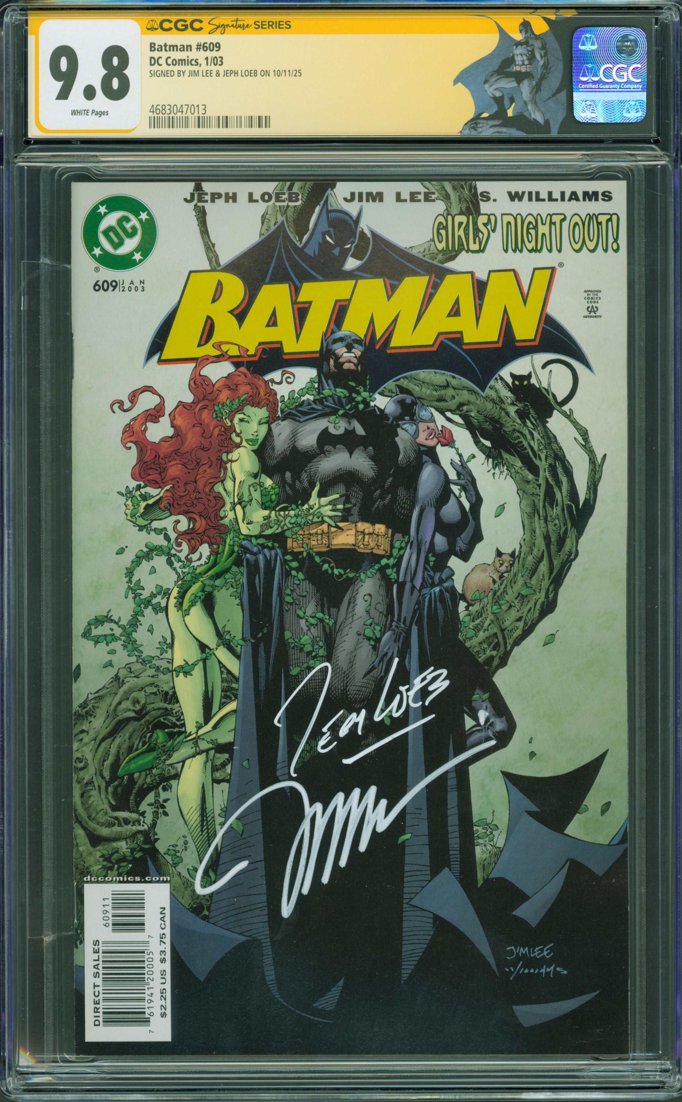 Batman #609 — CGC 9.8 Signature Series (Jim Lee &amp; Jeph Loeb)